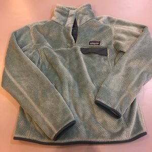 vintage teal snap- t fleece pullover patagonia